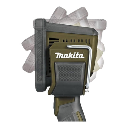 Makita DML 812 SG Projecteur portatif sans fil 18 V 1250 lm LED Olive Grn Outdoor Adventure édition spéciale + 2x batterie 6,0 Ah + chargeur