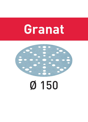 Festool STF D150/48 P220 GR/10 disque abrasif grenat 150 mm P220 10 pièces (578137) pour RO 150, ES 150, ETS 150, ETS EC 150, LEX 150, WTS 150, HSK-D 150