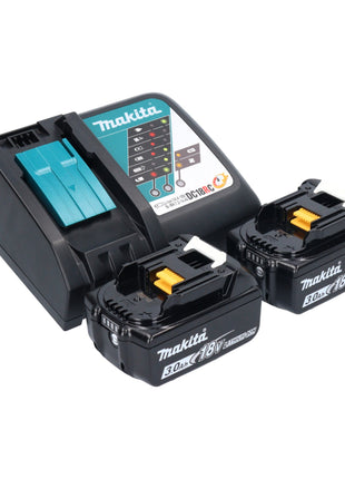 Makita DBO 380 RF ponceuse orbitale sur batterie 18 V 93 x 185 mm sans balais + 2x batteries 3,0 Ah + chargeur