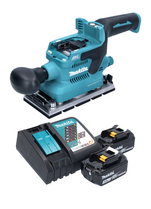 Makita DBO 380 RF ponceuse orbitale sur batterie 18 V 93 x 185 mm sans balais + 2x batteries 3,0 Ah + chargeur