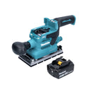 Levigatrice orbitale a batteria Makita DBO 380 T1 18 V 93 x 185 mm brushless + 1x batteria ricaricabile 5,0 Ah - senza caricabatterie