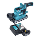 Lijadora orbital a batería Makita DBO 380 RT1 18 V 93 x 185 mm sin escobillas + 1x batería 5,0 Ah + cargador