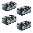 Set di batterie Festool 4x BP 18 Li 8.0 HP-ASI batteria 18 V 8.0 Ah ( 4x 577323 ) 8000 mAh Li-ion con indicatore del livello di carica