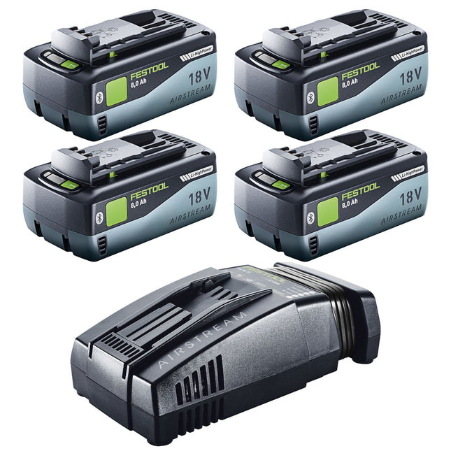 Festool 18V 4x8,0/SCA16 Energy Set 4x batería 18 V 8,0 Ah ( 4x 577323 ) + cargador ( 576953 )
