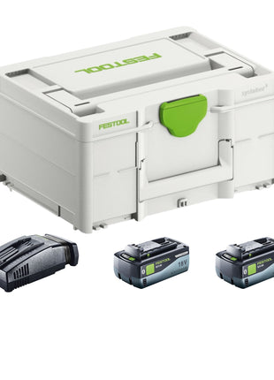 Kit d'énergie Festool SYS 18V 2x8.0/SCA16 (577327) 2x batterie 18 V 8.0 Ah + chargeur + systainer