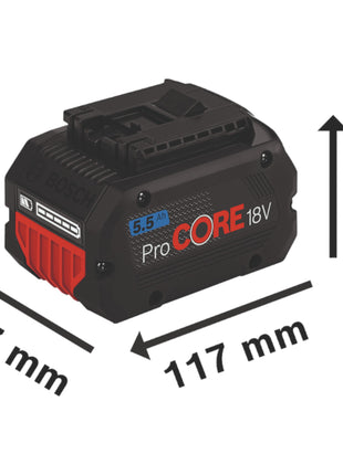 Bosch 4x ProCORE18V 5.5Ah Professional Set 18 V 4x Akku 5,5 Ah Li-Ion + L-Boxx ( 1600A02A2U )