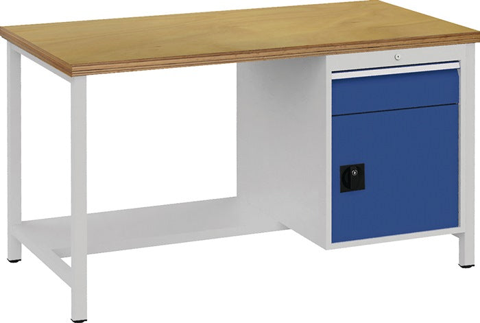 BEDRUNKA HIRTH Werkbank signalblau RAL 5005 lichtgrau RAL 7035 B1500xH859xT750 mm 9000426060  1 - toolbrothers