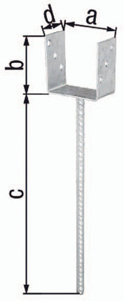 GAH U-post support ETA-10/0210 101x100x400x60mm ( 3000200712 )