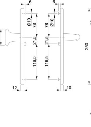 HOPPE Schutzgarnitur Verona 86G/3331/3310/1510 Aluminium F1 ( 3000209099 )