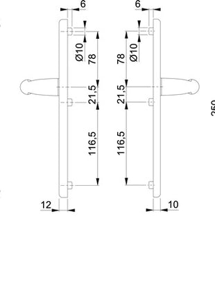 HOPPE Schutzgarnitur Verona 1510/3331/3310 Aluminium F1 ( 3000209100 )