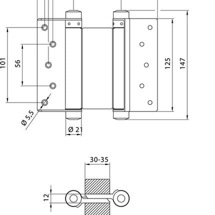 DENI Pendeltürband  Stahl verzinkt ( 3000215039 )