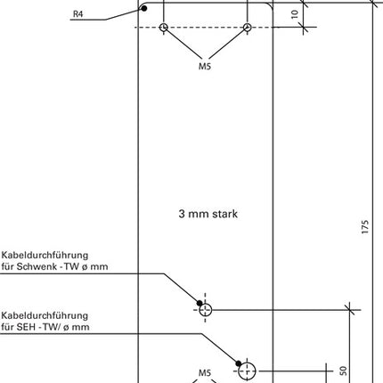 GFS mounting plate 901 670 Mounting on fire doors ( 3000250547 )