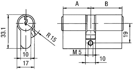 Cylindre double profilé BKS PZ 8812 40/50 mm ( 3000251958 )