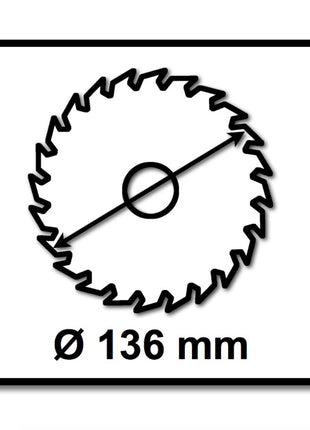 Makita SPECIALIZED Kreissägeblatt für Metall 136 x 20 x 1,4 mm 50 Zähne ( B-33641 ) - Toolbrothers