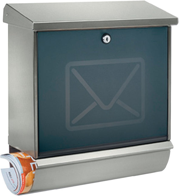 BURG-WÄCHTER Briefkasten Lucca-Set 3713 Ni Letter Höhe 440 mm Breite 380 mm Tiefe 148 mm ( 3000253212 )