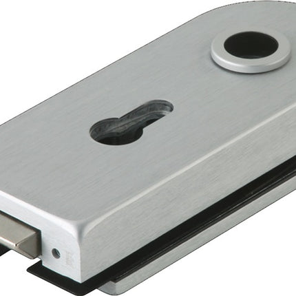 DORMA-GLAS glass door lock STUDIO Rondo light metal silver anodised ( 3000254471 )