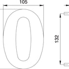 EDI Hausnummer Ziffer 0 Edelstahl matt ( 3000261315 )