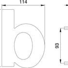 Número de casa EDI letra b acero inoxidable mate ( 3000261325 )