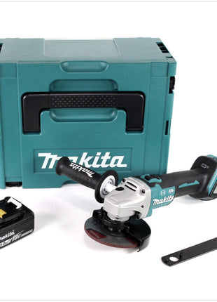 Makita DGA 513 T1J Akku Winkelschleifer 18 V 125mm Brushless + 1x Akku 5,0Ah + Makpac - ohne Ladegerät - Toolbrothers