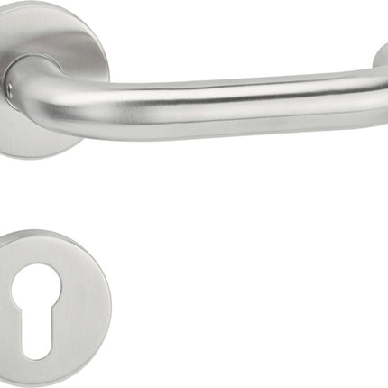APTEC lever handle set Basic 01 stainless steel 60 matt stainless steel ( 3000267256 )