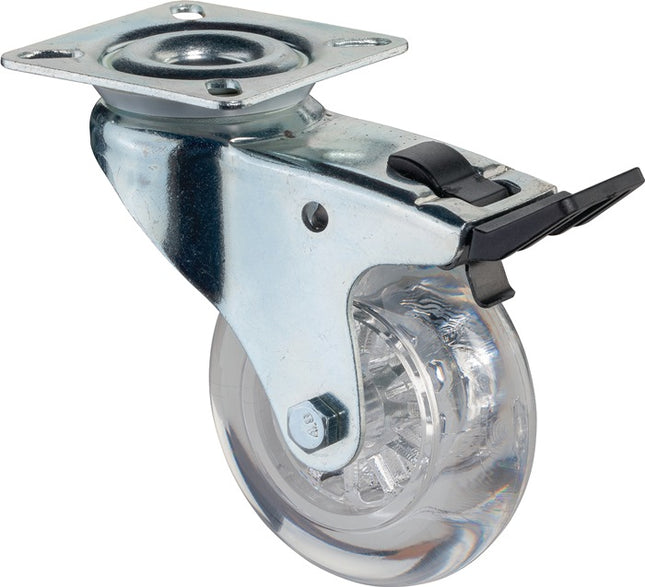 BS ROLLEN Swivel castor with brakes Wheel Ø 50 mm Load capacity 40 kg ( 3000275196 )