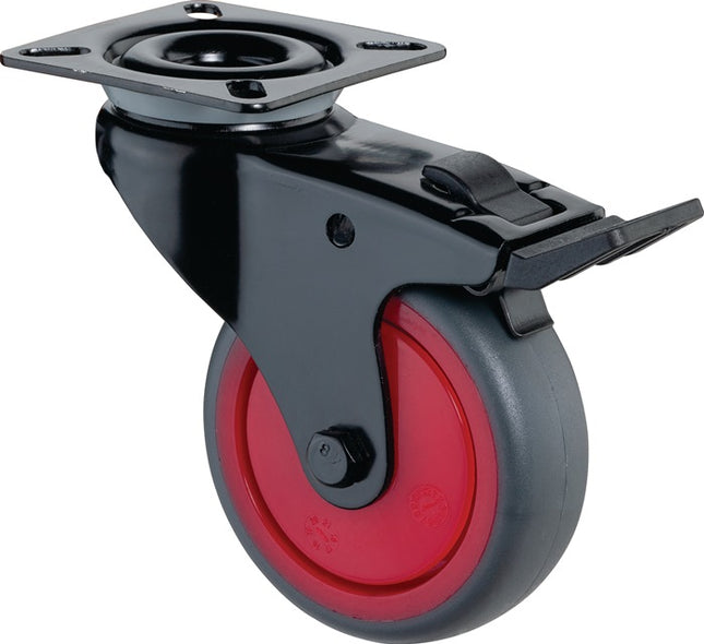 BS ROLLEN Swivel castor with brakes Wheel Ø 50 mm Load capacity 50 kg ( 3000275252 )