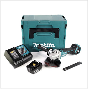 Makita DGA 513 RT1J Akku Winkelschleifer 18V 125mm Brushless + 1x Akku 5,0Ah + Ladegerät + Makpac