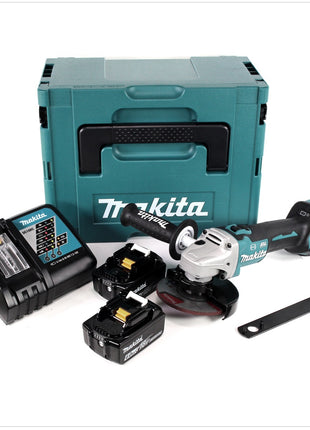 Makita DGA 513 RGJ Akku Winkelschleifer 18 V 125mm Brushless + 2x Akku 6,0Ah + Ladegerät + Makpac - Toolbrothers