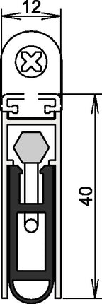 ATHMER joint de porte Kaltenfeind Allround® 1-1075 1 côté longueur 833 mm (3327023192)