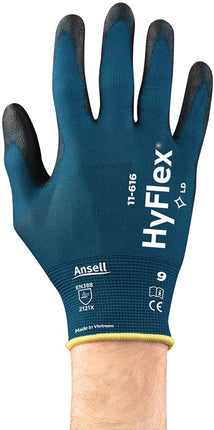 ANSELL Handschuhe HyFlex® 11-616 Größe 9 grünblau/schwarz ( 4000371328 )