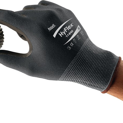 Guantes ANSELL HyFlex® 11-840 talla 8 negro/gris (4000371654)