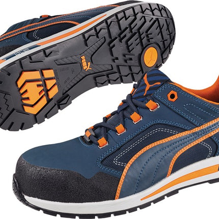 PUMA Sicherheitsschuh Crosstwist LOW Größe 40 blau/orange ( 4000374600 )
