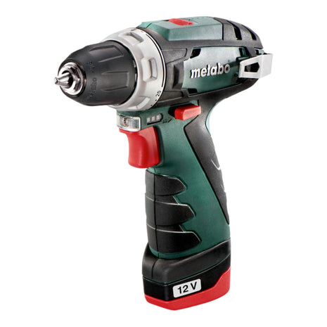 Taladro atornillador a batería Metabo PowerMaxx BS Basic 12 V 34 Nm (600984500) + 2 baterías 2,0 Ah + cargador + maletín