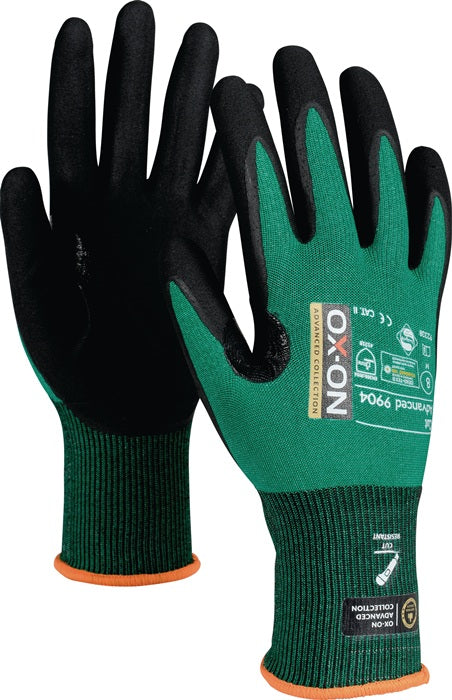 OX-ON Cut Advanced 9904 guanti antitaglio taglia 10 nero/verde ( 4000391374 )