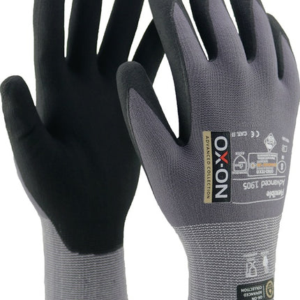 OX-ON Gants Flexible Advanced 1905 Taille 10 noir/gris clair ( 4000391388 )