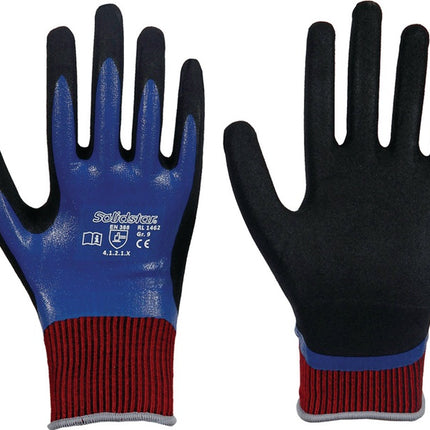 LEIPOLD Handschuhe Solidstar Nitril Grip Complete 1462 Größe 9 blau ( 4000391408 )