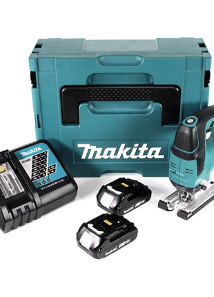 Makita DJV 182 RAJ Akku Pendelhubstichsäge 18 V Brushless + 2x Akku 2,0 Ah + Ladegerät + Makpac - Toolbrothers