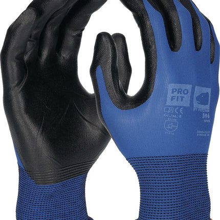 PRO FIT gloves SPIKE size 10 blue / black ( 4000391430 )