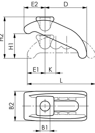 AMF Spannpratze Nr. 6313K Größe 18 für T-Nut 16 + 18 mm ( 4000603003 )