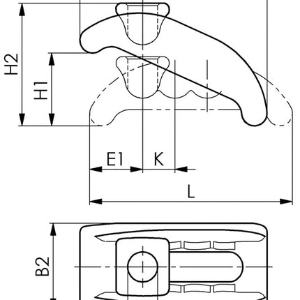AMF clamping claw no. 6313K size 18 for T-slot 16 + 18 mm ( 4000603003 )