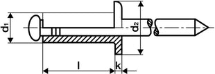 Vástago de remache ciego GESIPA dxl 4 x 10 mm (4000813168)