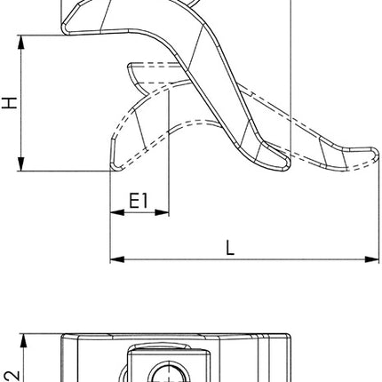 AMF clamping claw no. 6321 for T-slot 14 mm ( 4000833066 )