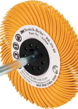 Disque brosse radiale 3M BB-ZS type C Ø 76,2 mm grain 80 (4000844175)