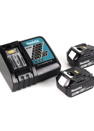 Makita DMR 202 RG Baustellen Lautsprecher 18V - für Akku- und Netzbetrieb, mit Bluetooth-Funktion, AUX-Anschluss, USB-Port, LCD Display + 2x 6,0 Ah Akku + Ladegerät - Toolbrothers