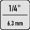 EXACT Einschnittgewindebohrer  HSSG 1/4 ″ 6KT-Bit M8x19 mm ( 4000867578 )