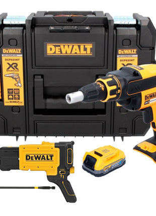 DeWalt DCF 620 NT Visseuse pour cloisons sèches sans fil 18 V 30 Nm Brushless + 1x batterie Powerstack 1,7 Ah + TSTAK - sans chargeur