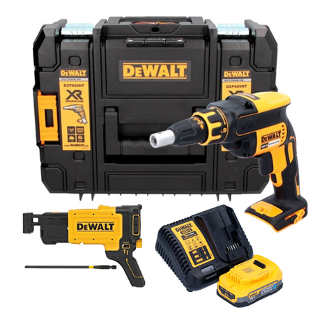 Avvitatore a batteria per cartongesso DeWalt DCF 620 E1T 18 V 30 Nm senza spazzole + 1x batteria Powerstack 1,7 Ah + caricabatteria + TSTAK