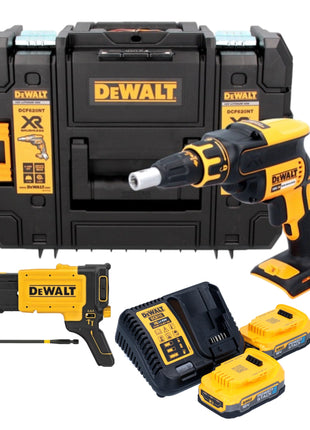 DeWalt DCF 620 E2T Akku Trockenbauschrauber 18 V 30 Nm Brushless + 2x Powerstack Akku 1,7 Ah + Ladegerät + TSTAK