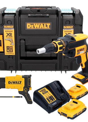 DeWalt DCF 620 D2T Akku Trockenbauschrauber 18 V 30 Nm Brushless + 2x Akku 2,0 Ah + Ladegerät + TSTAK