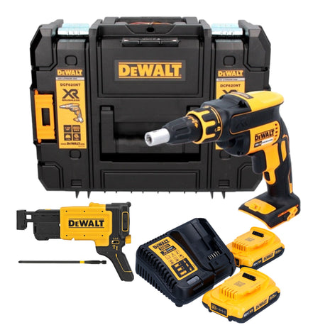 DeWalt DCF 620 D2T Visseuse pour cloisons sèches sans fil 18 V 30 Nm Brushless + 2x batterie 2,0 Ah + chargeur + TSTAK